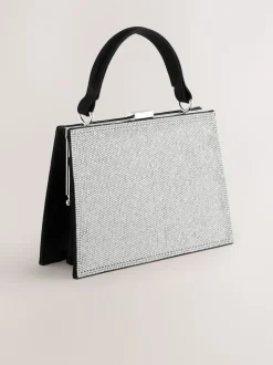 Silver Sparkle Hand Held Bag
