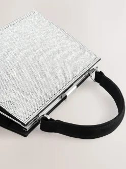 Silver Sparkle Hand Held Bag