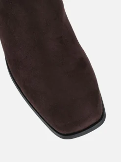 Simmi London Brown Xander Knee High Heeled Stretch Boots
