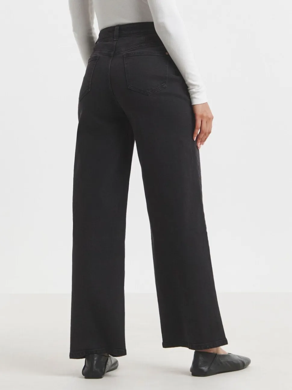 Simply Be Black 99/1 Wide Jeans