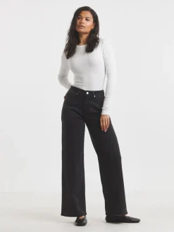Simply Be Black 99/1 Wide Jeans