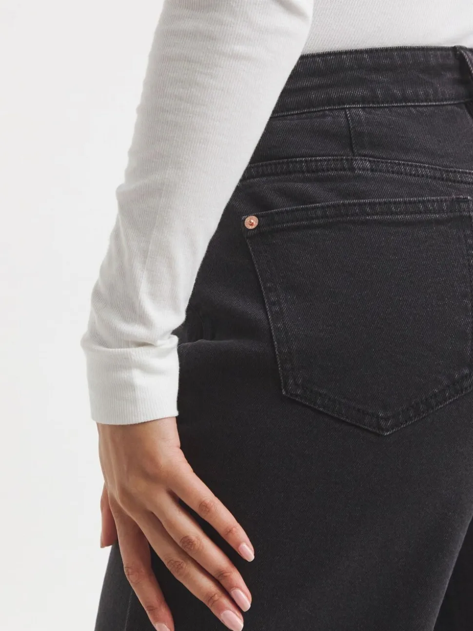 Simply Be Black 99/1 Wide Jeans