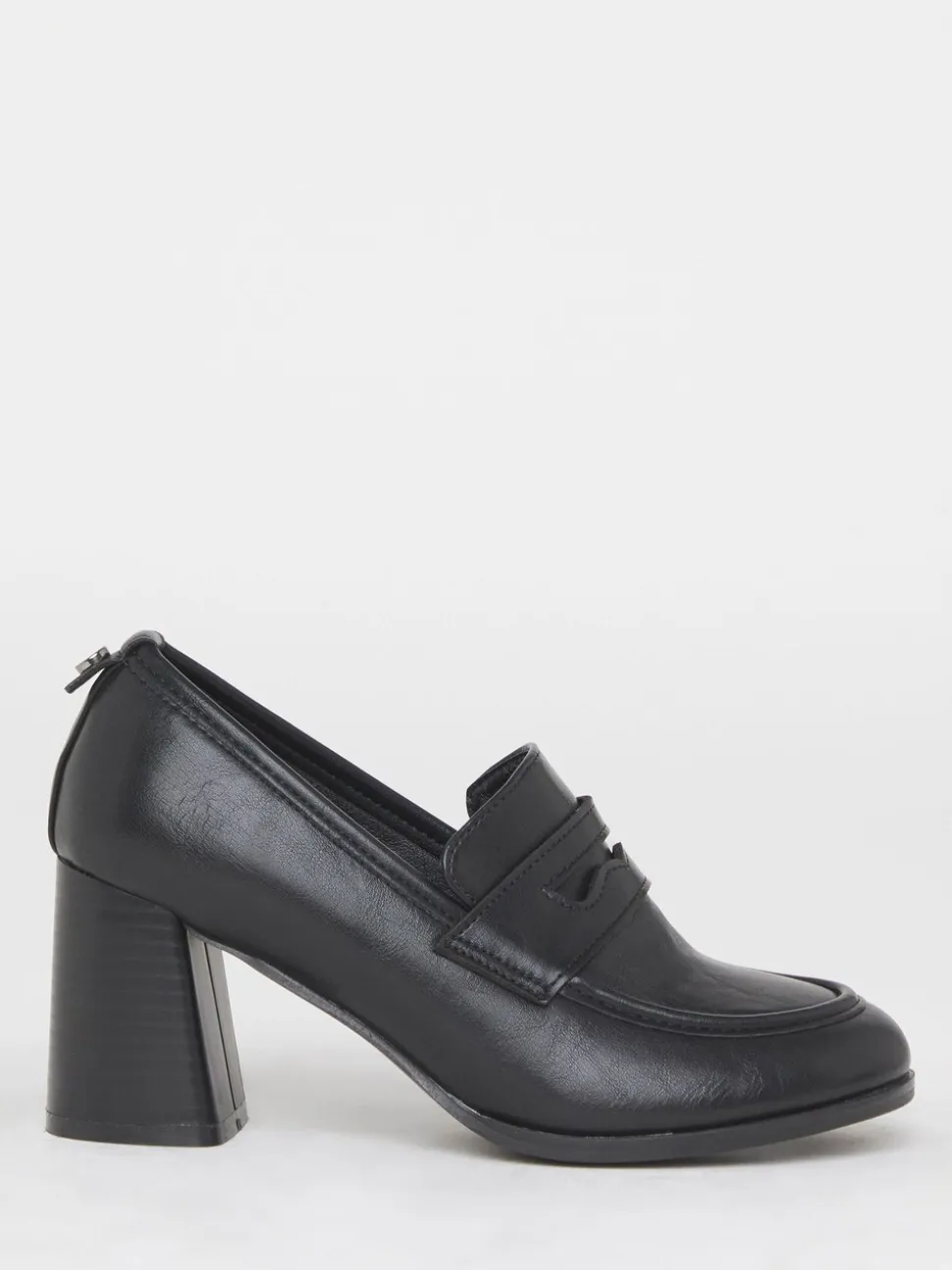 Simply Be Black Extra Wide Fit Vintage Loafer On Platform Heel
