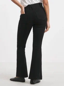 Simply Be Black Flared Pull On Jeggings