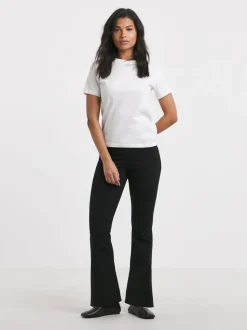 Simply Be Black Flared Pull On Jeggings