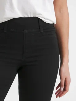 Simply Be Black Flared Pull On Jeggings