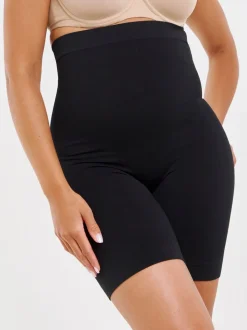 Simply Be Black/ Nude Seamfree Thigh Shaper Medium Control Briefs 2 Pack