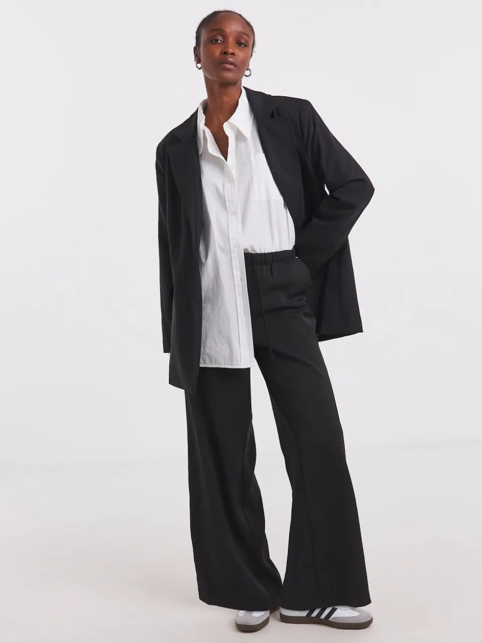 Simply Be Black Oversized Single Breasted Blazer