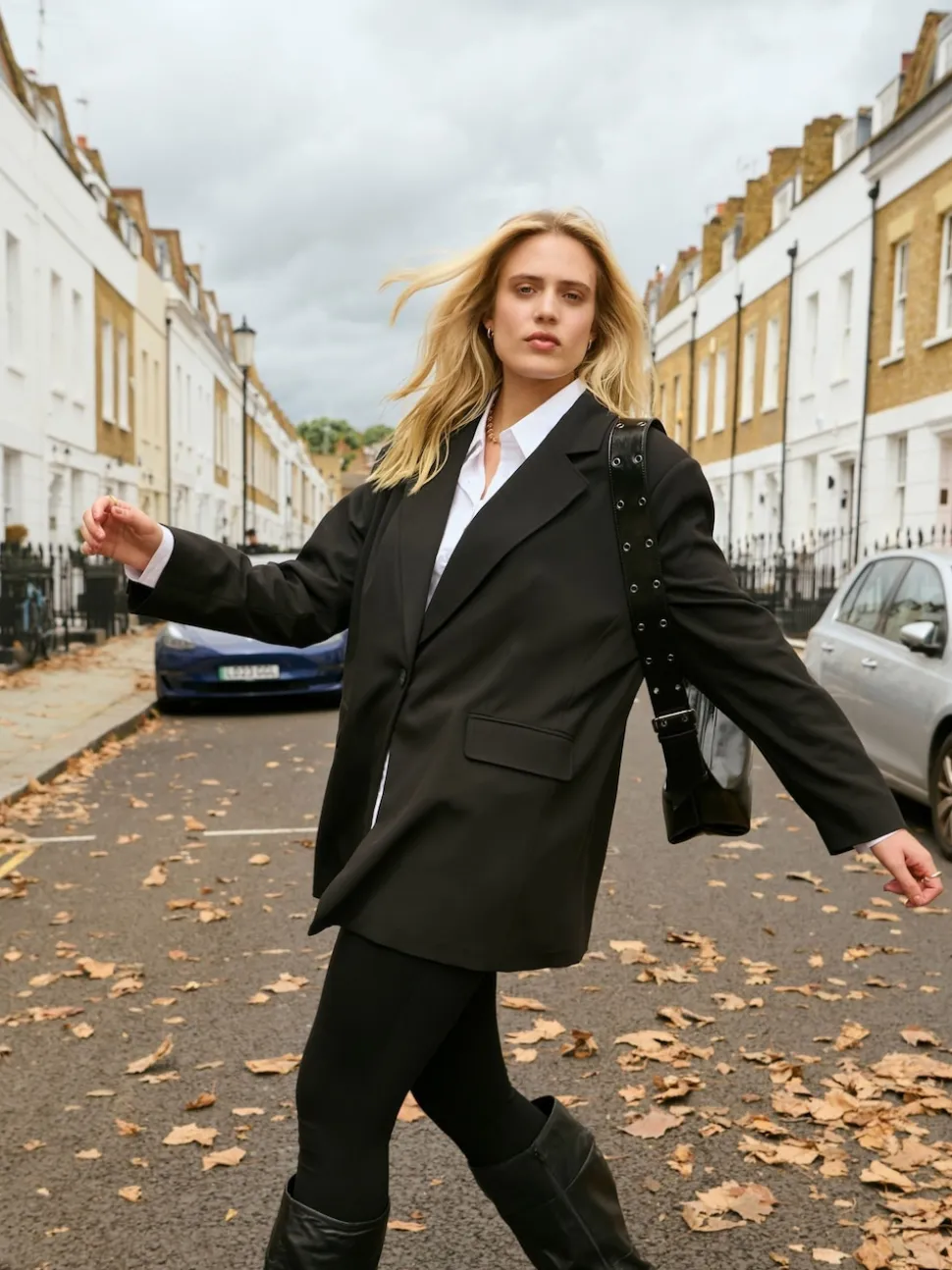 Simply Be Black Oversized Single Breasted Blazer