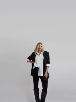 Simply Be Black Oversized Single Breasted Blazer