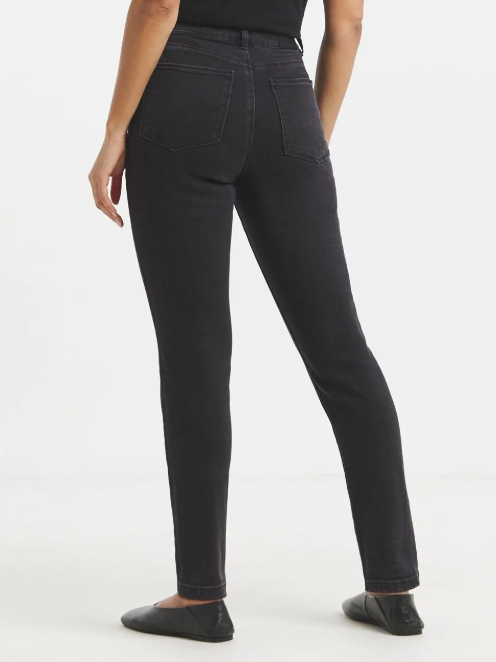 Simply Be Black Slim Mom Jeans