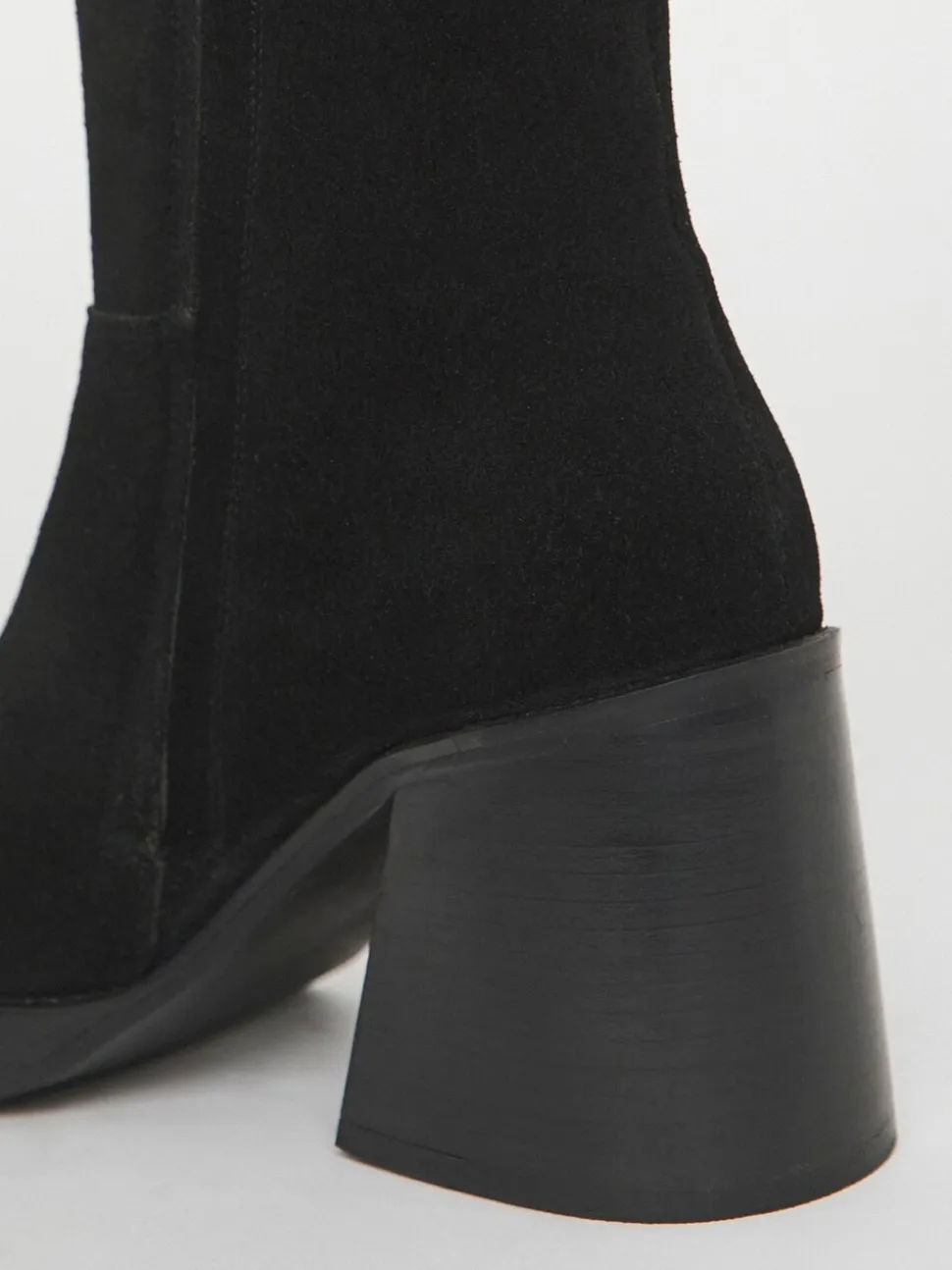 Simply Be Black Wide Fit Block Heel Knee High Boots