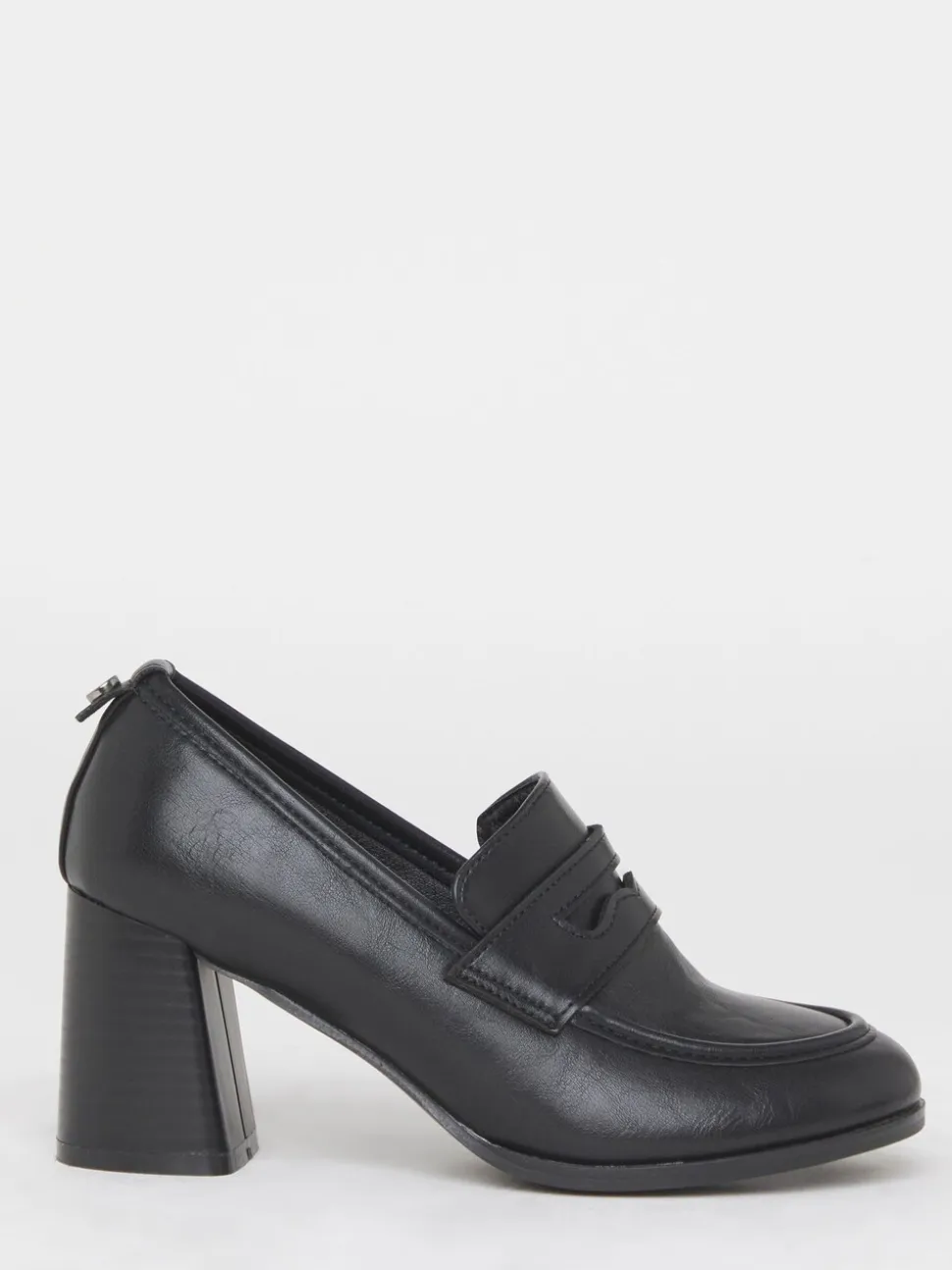 Simply Be Black Wide Fit Vintage Loafer On Platform Heel