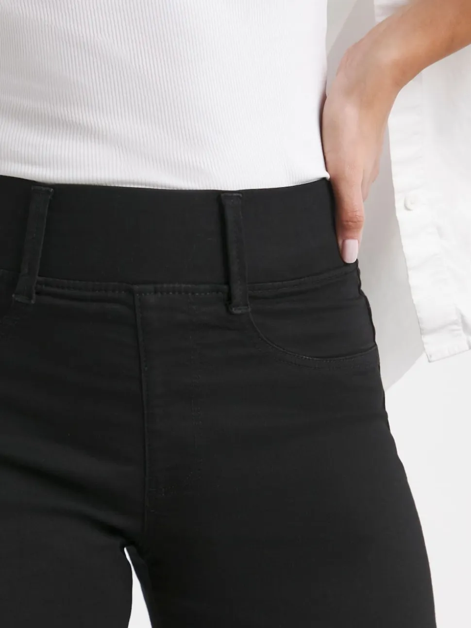 Simply Be Black Wide Leg Jeggings