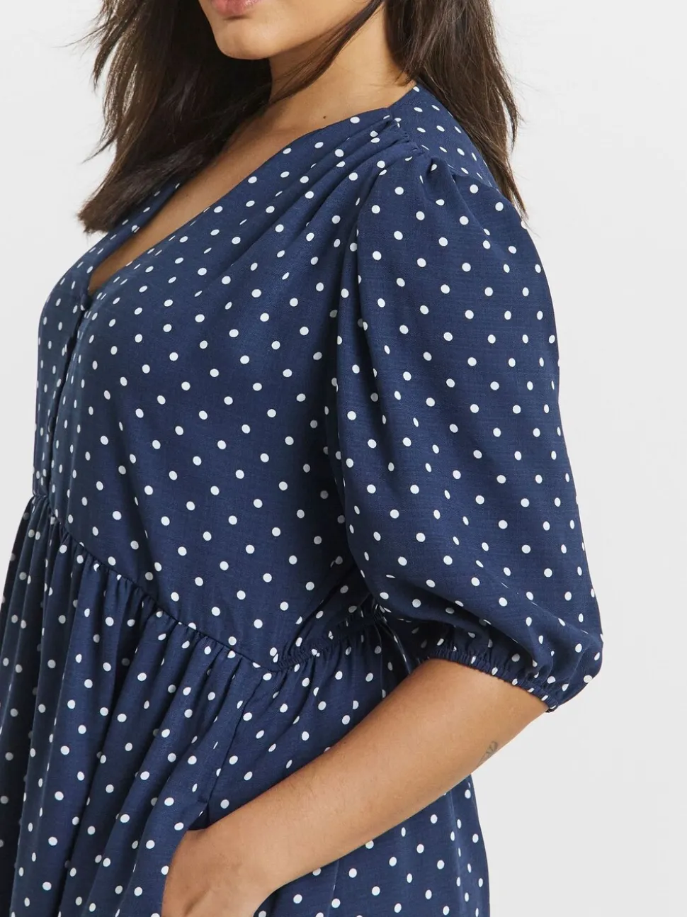 Simply Be Blue Button Through Midi Dress