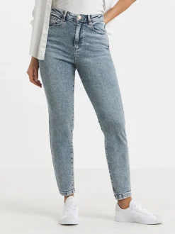 Simply Be Blue Slim Mom Jeans
