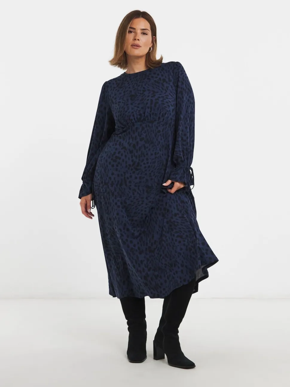 Simply Be Blue Supersoft Midi Dress