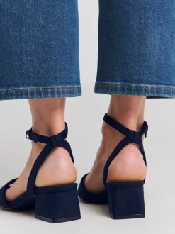 Simply Be Blue Wide Fit Barely There Block Heel Sandals
