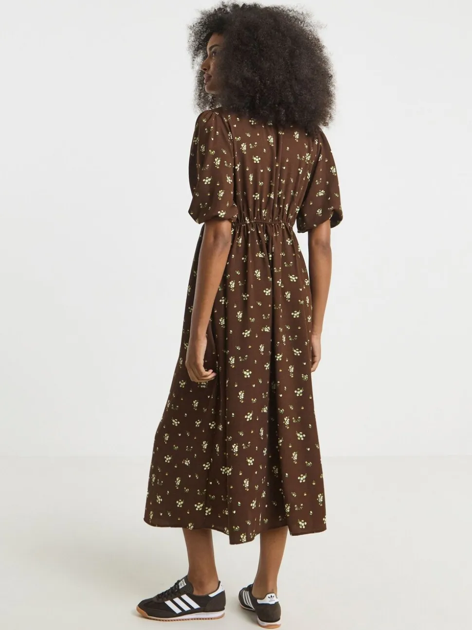 Simply Be Brown Button Through Midi Dress