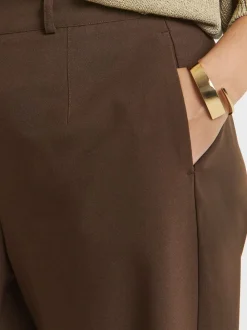 Simply Be Brown Tailored Barrel Leg Trouser