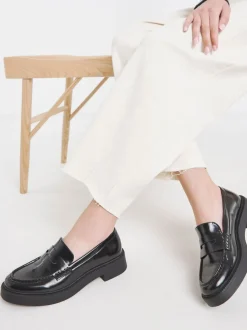Simply Be Chrome Black Extra Wide Fit Chunky Mary Jane Shoes
