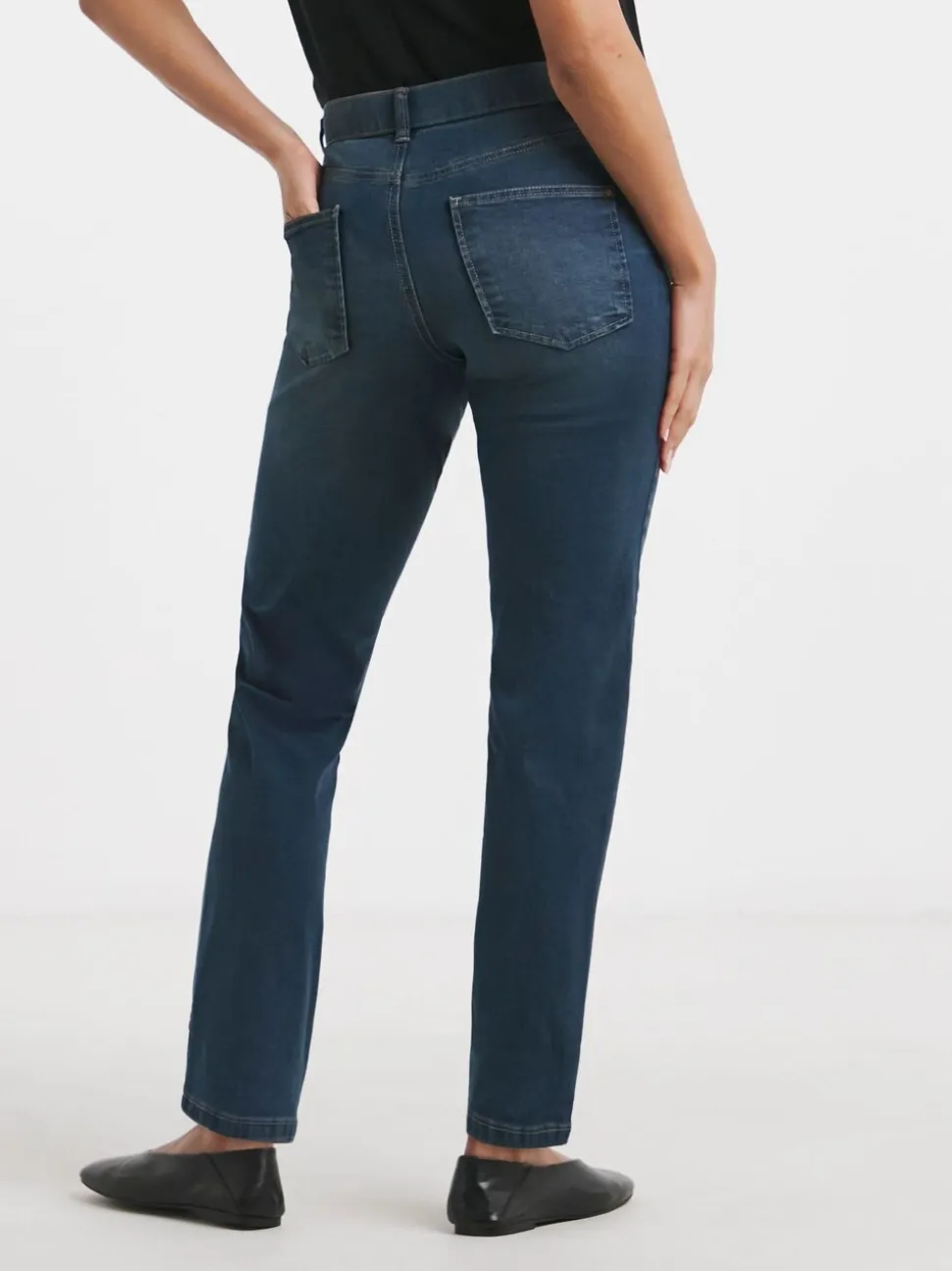 Simply Be Dark Blue 24/7 Boyfriend Jeans