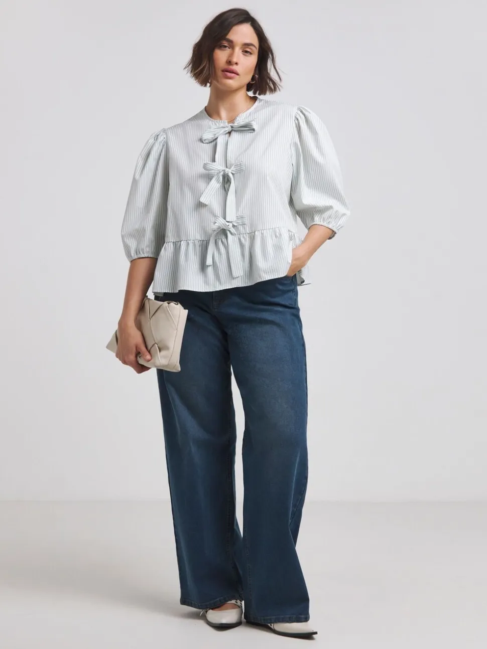 Simply Be Dark Blue 24/7 Wide Leg Jeans