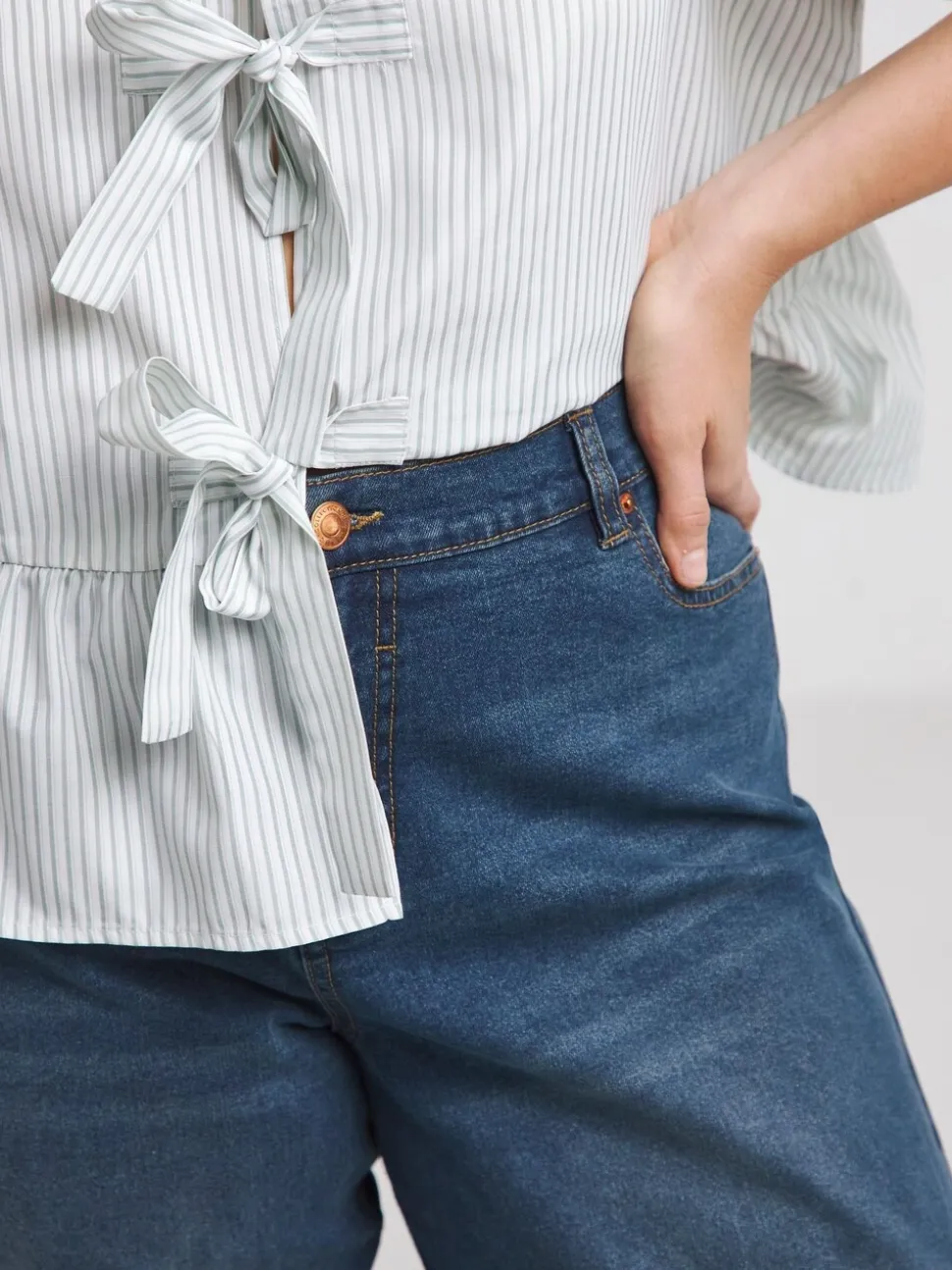 Simply Be Dark Blue 24/7 Wide Leg Jeans