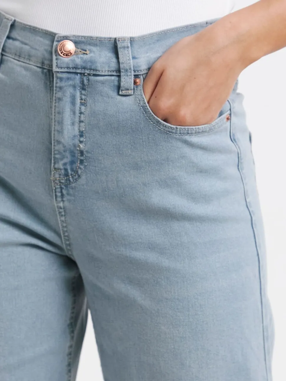 Simply Be Light Blue 24/7 Wide Leg Jeans