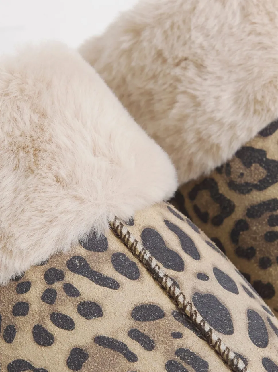 Simply Be Light Brown Standard Fit Faux Fur Lined Suede Mule Slippers