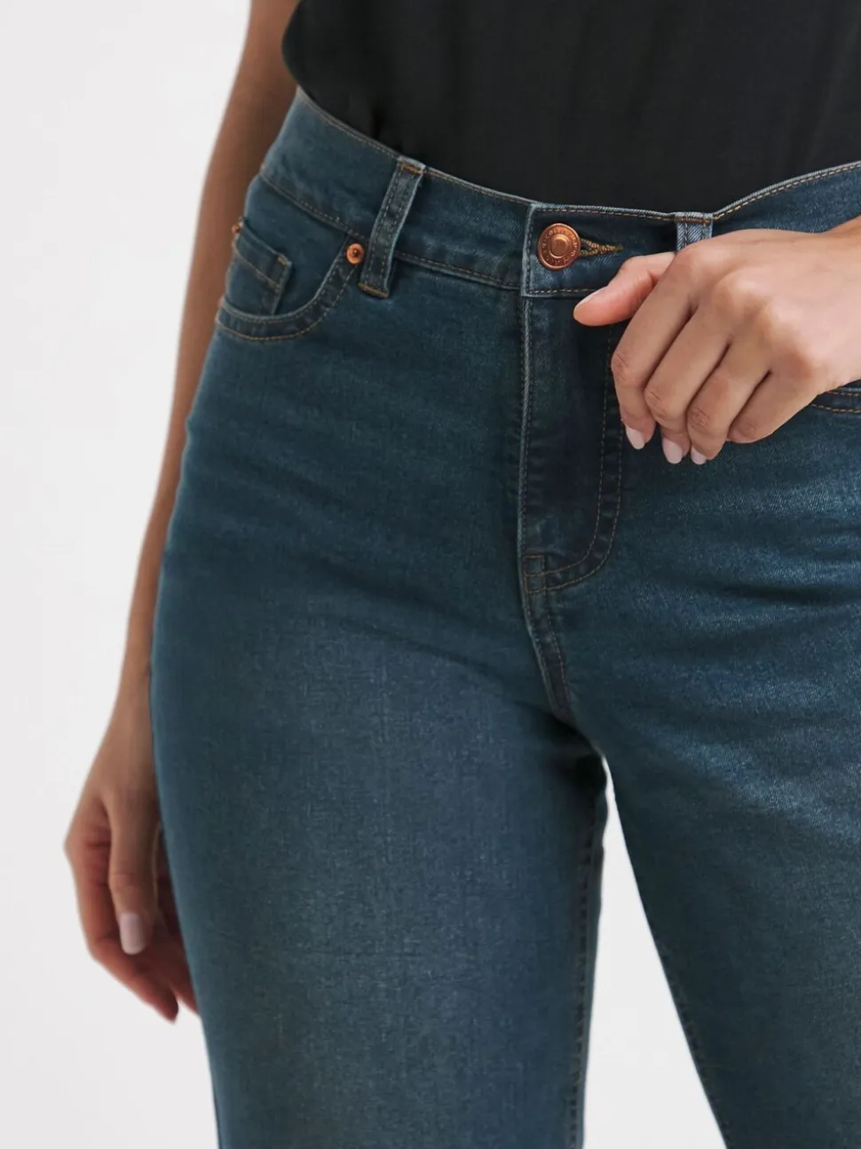 Simply Be Mid Blue 24/7 Straight Leg Jeans