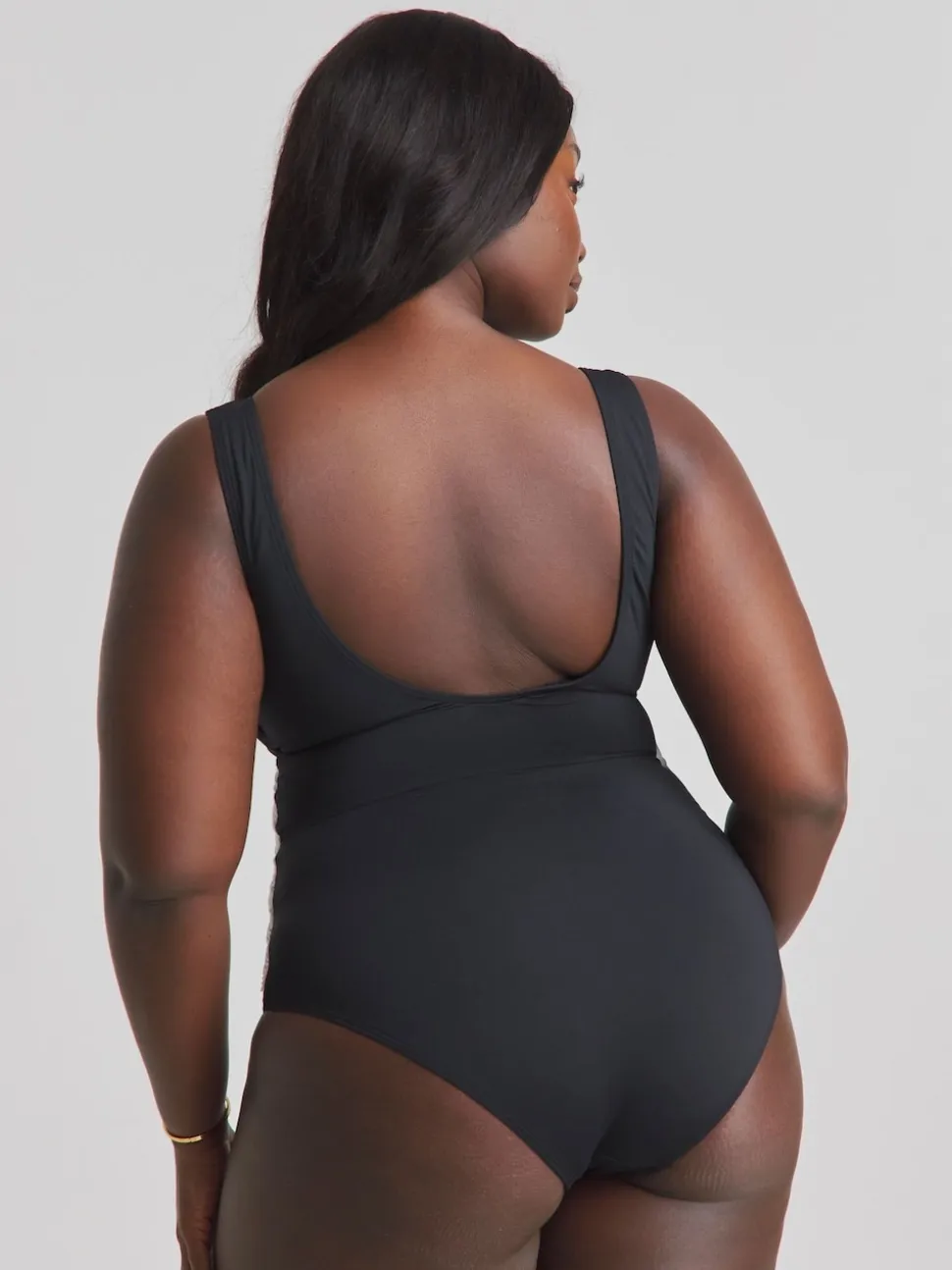 Simply Be Mono Magisculpt Illusion Longer Length Swimsuit