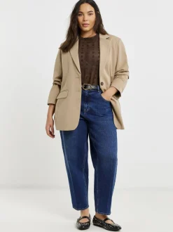 Simply Be Nude Cinched Waist Blazer