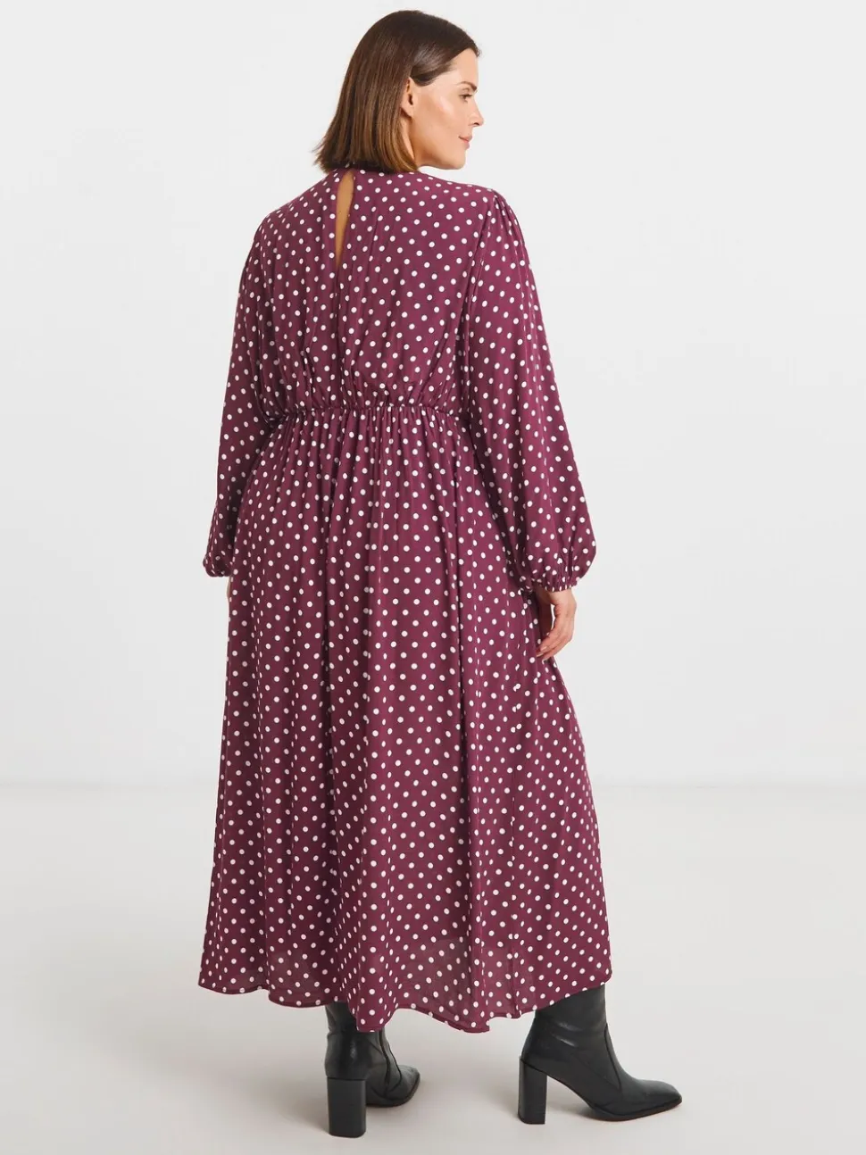 Simply Be Red V-Neck Button Through Midi Dress