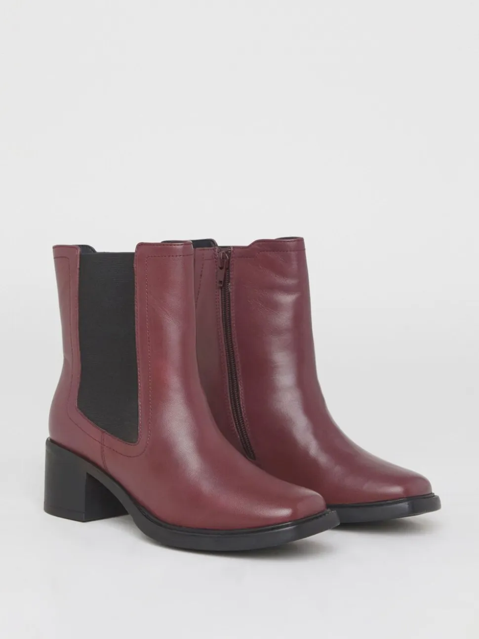 Simply Be Red Wide Fit Block Heel Chelsea Boots