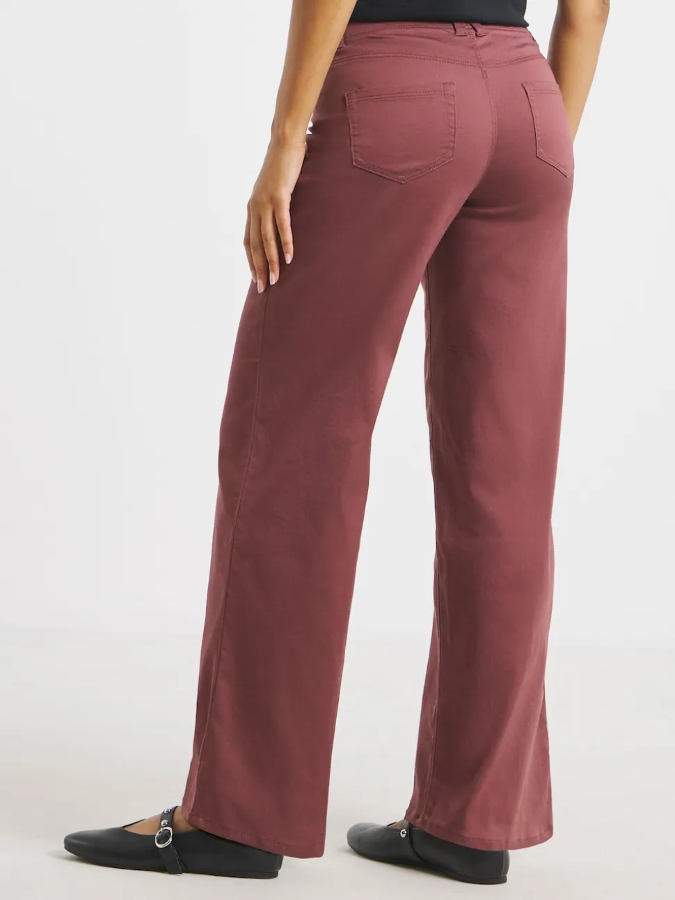 Simply Be Red Wide Leg Jeggings