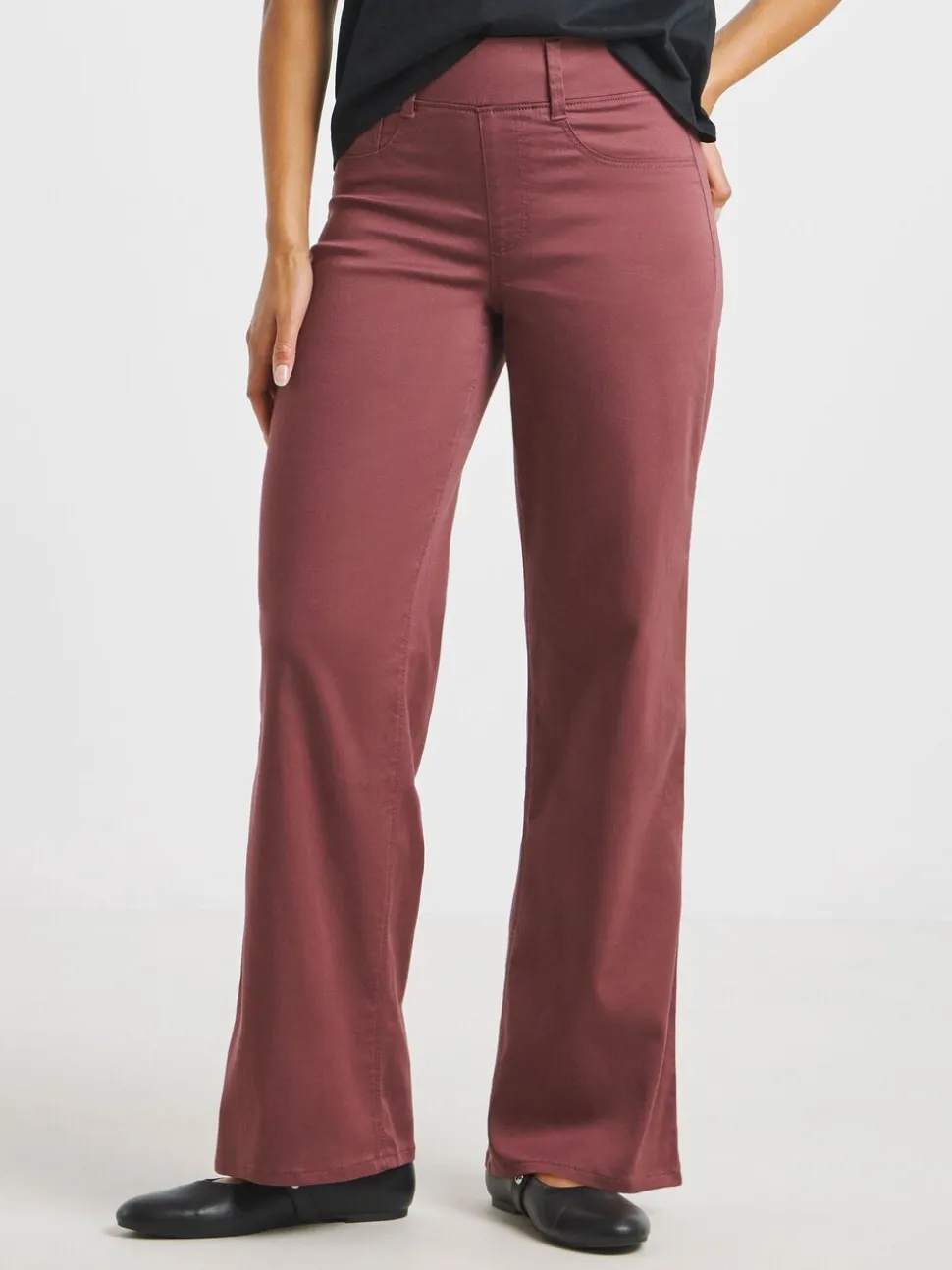 Simply Be Red Wide Leg Jeggings