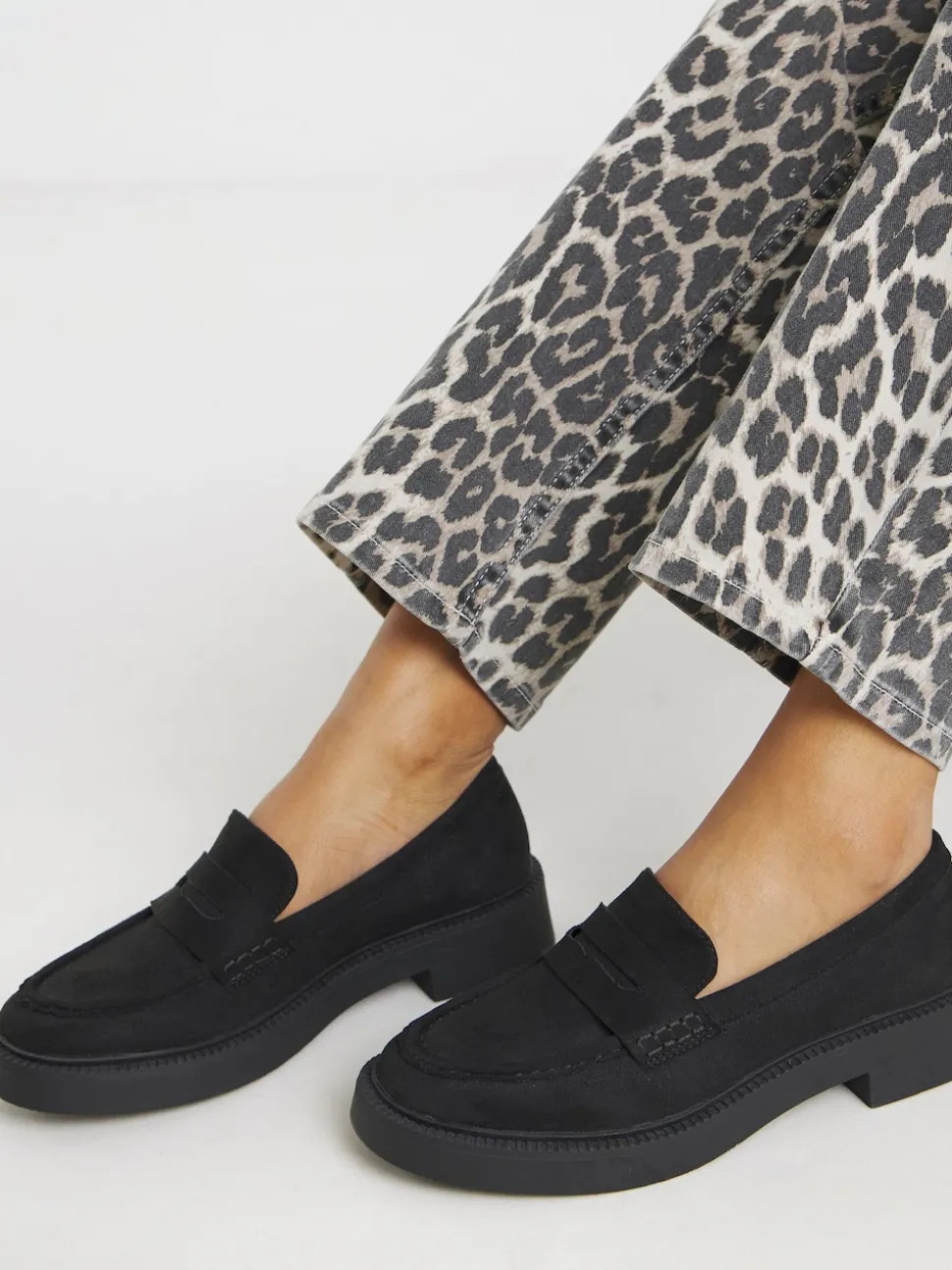 Simply Be Soft Black Extra Wide Fit Chunky Mary Jane Shoes
