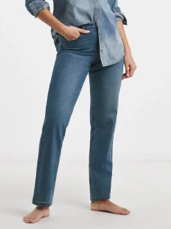 Simply Be Western Blue 24/7 Straight Leg Jeans
