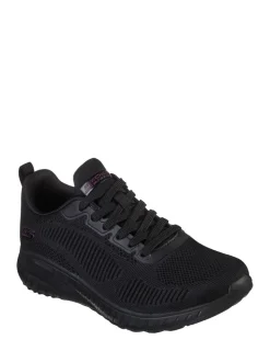 Skechers Black Chrome Womens Bobs Squad Chaos Face Off Trainers