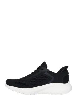Skechers Black/ White BOBS Sport Squad Chaos Slip In Trainers