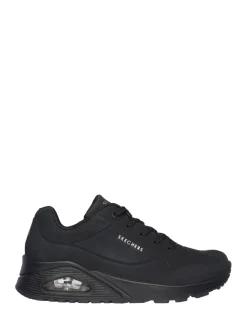 Skechers Black Womens Uno Wide Fit Trainers