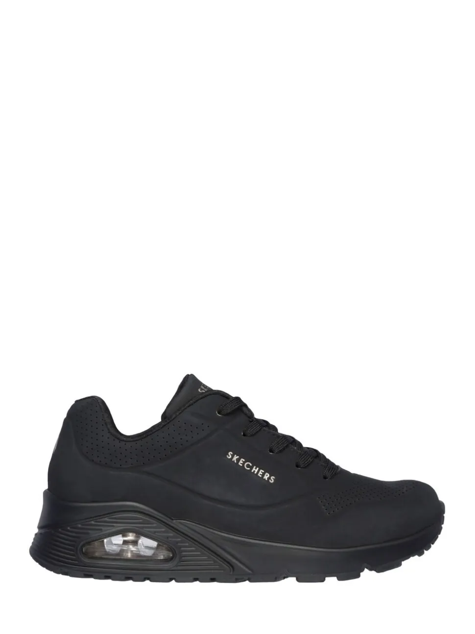Skechers Black Womens Uno Wide Fit Trainers