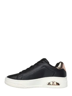 Skechers Black Womens Uno Court Trainers