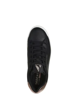 Skechers Black Womens Uno Court Trainers