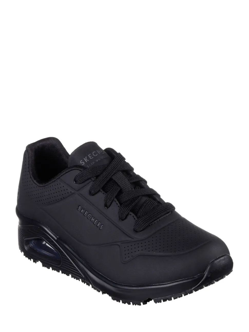 Skechers Black Womens Uno Slip Resistant Work Trainers