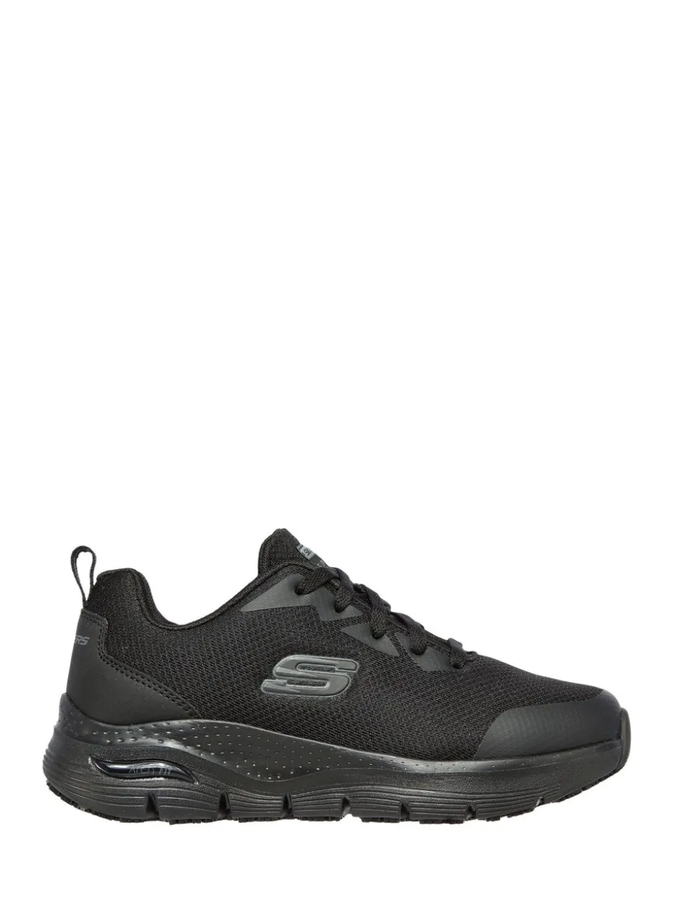Skechers Black Womens Work Arch Fit Slip Resistant Trainers