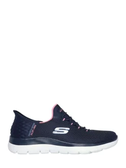 Skechers Blue Womens Slip In Summits Dazzling Haze Trainers