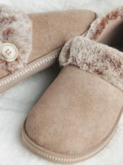 Skechers Brown Cosy Campfire Fresh Toast Womens Slippers