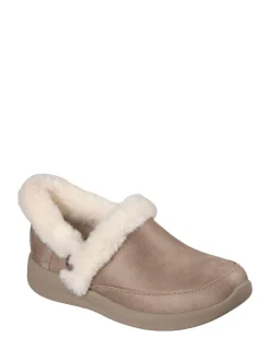 Skechers Brown Suede Slip Ins Cozy Escape Slippers